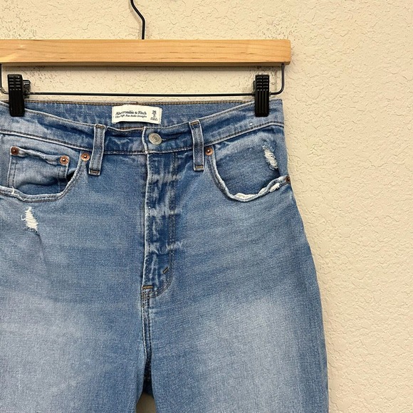 ABERCROMBIE & FITCH Curve Love The Ultra High Rise Ankle Straight Jeans - Picture 3 of 12